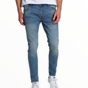 NWT Jachs New‎ York Mens Light Wash Low Rise Slim Fit Denim Jeans Size 34x32